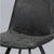 Spisebordsstol i fladt stål og sort PU læder - 4. Stk