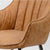 Spisebordsstol i stål og brunt PU læder