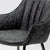 Spisebordsstol i stål og sort PU læder 2. Stk