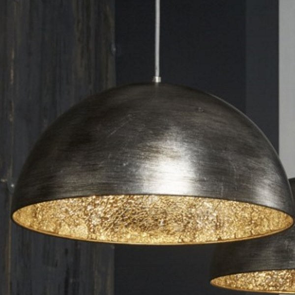 Antik loftlampe i sølv finish spejl effekt