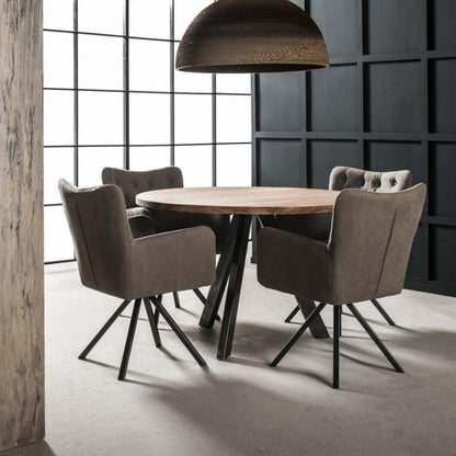 Spisebord i massiv akacie træ - 120 cm