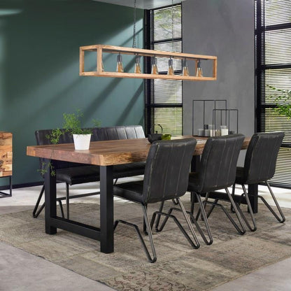 Unika spisebord i massiv akacietræ - 100 x 240 cm.