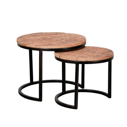 Sofabord - 2 borde i genbrugstræ.