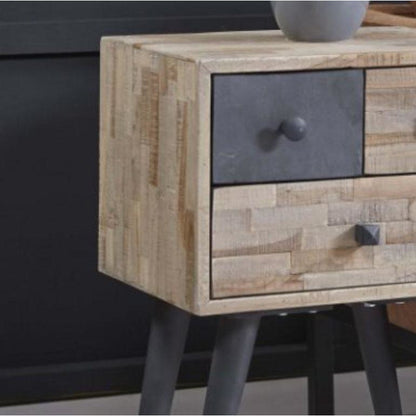 Reol - Patineret teak - 63 x 42 cm.