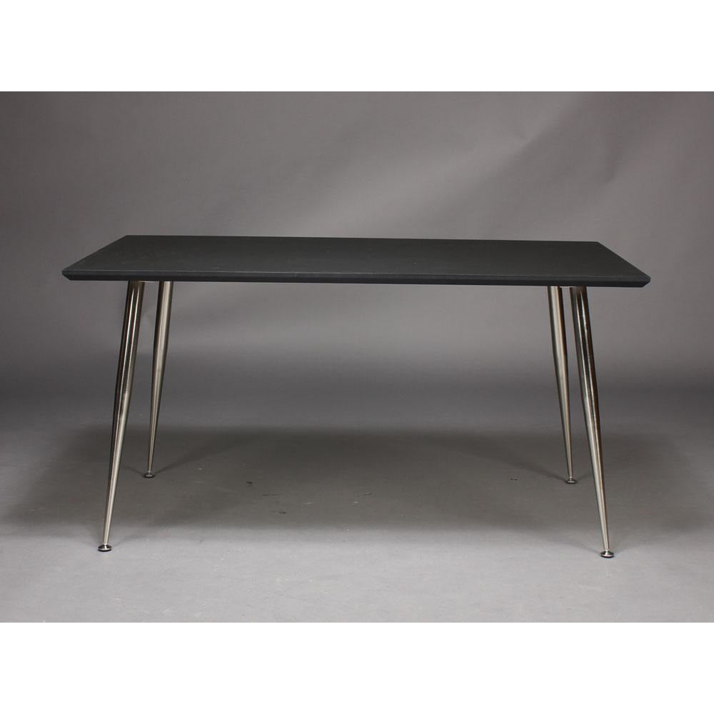 Sort højtrykslaminat spisebord - 100 x 60 cm.