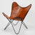Lounge stol i klassisk retro design - Brunt PU læder.