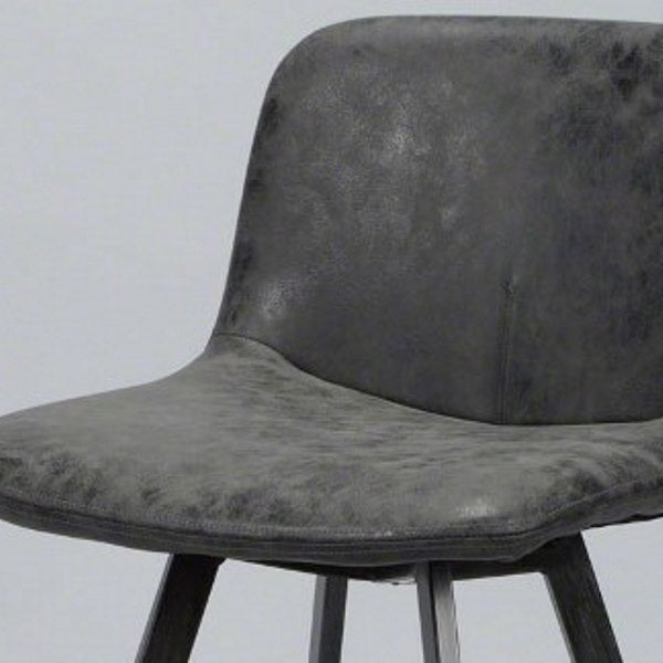 Barstol i metal - Sort PU læder