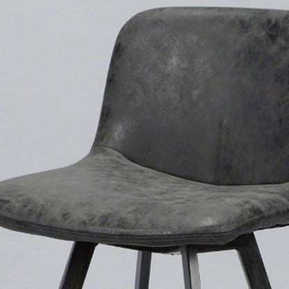 Barstol i metal - Sort PU læder