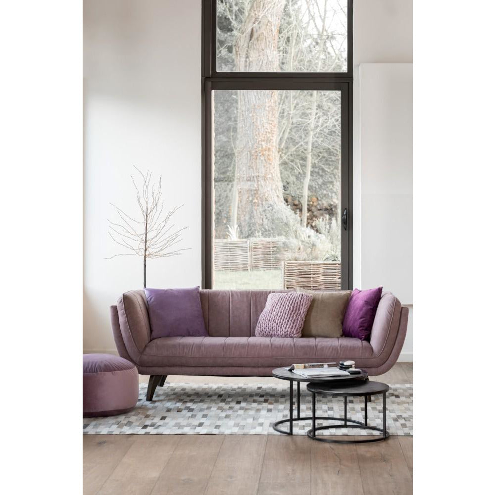 Lina Velour sofa 3 personer - Trælys