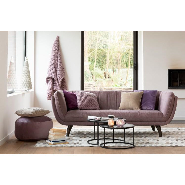 Lina Velour sofa 3 personer - Trælys