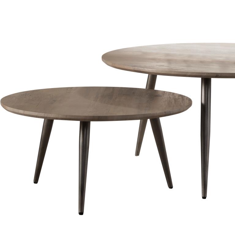 Sofabordssæt i grå ege look -  80 cm x 60 cm