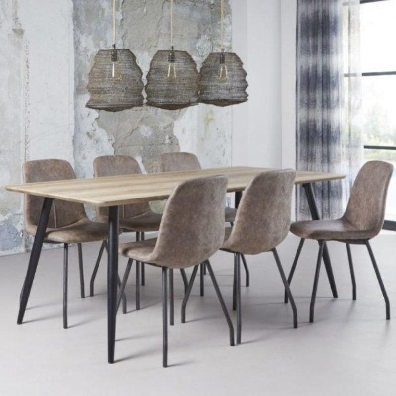 Spisebord antik ege look, 90 x 160 cm