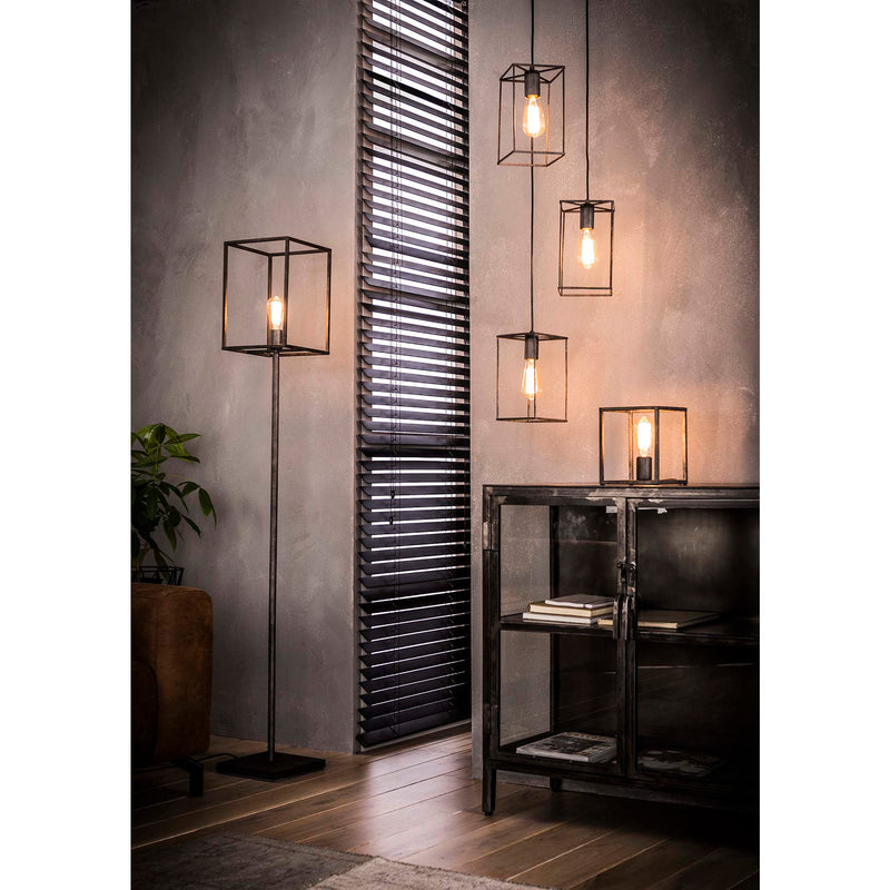 Patineret sølv gulvlampe - 170 cm