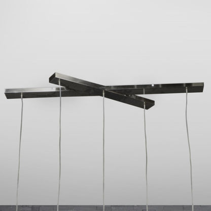 Patineret sølv loftlampe - 5 lamper