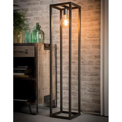 Kubistisk gulvlampe - Sølv finish