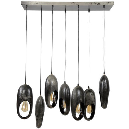 Patineret loftslampe med 7 pærer