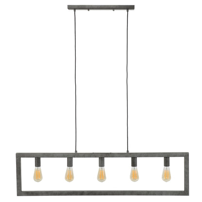 Antik sølv loftlampe - 5 pærer
