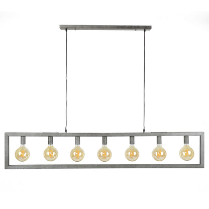 Antik sølv loftlampe - 7 pærer