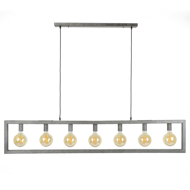 Antik sølv loftlampe - 7 pærer