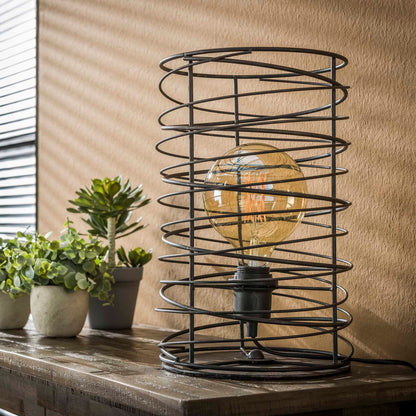 Spiralformet bordlampe - Lampeskærm