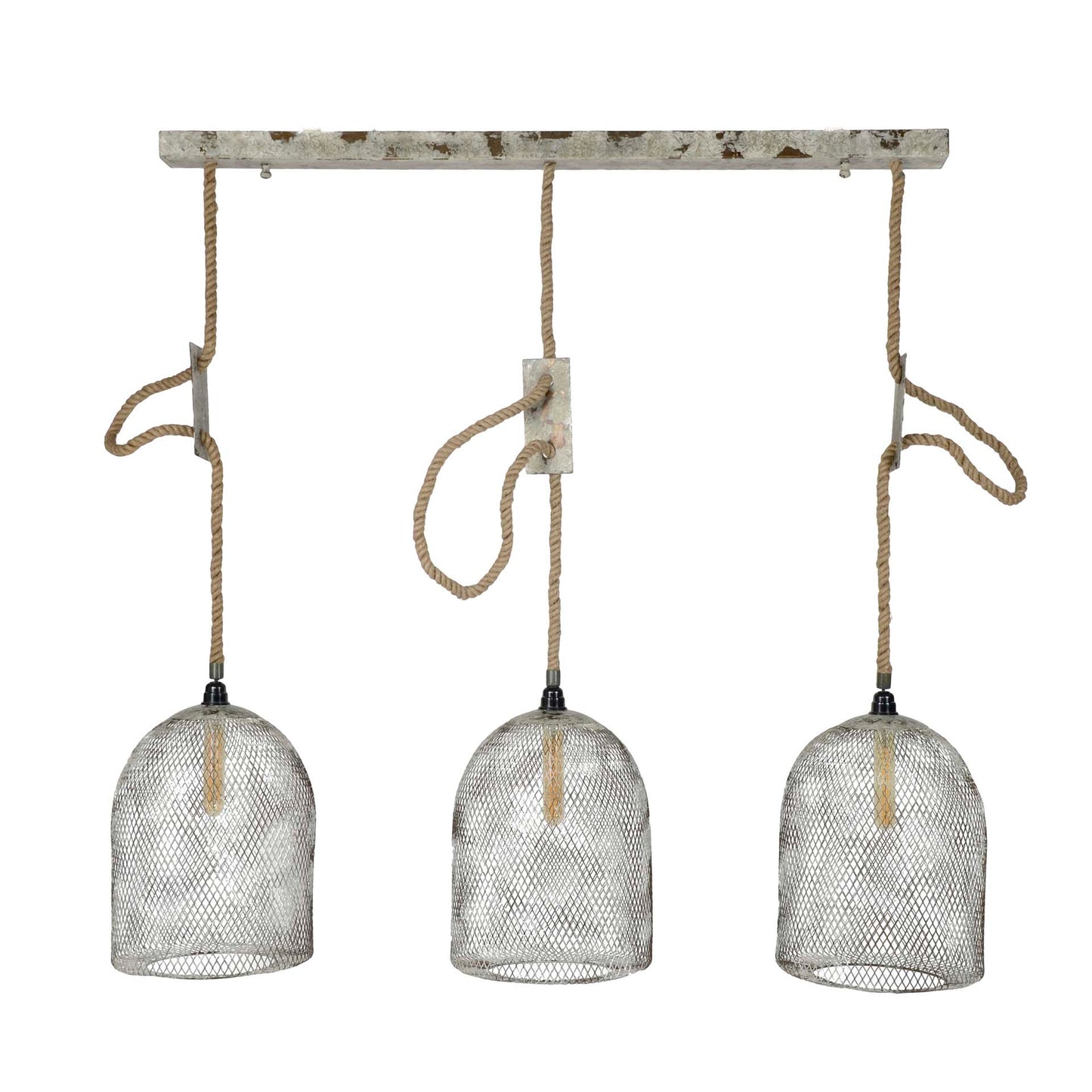 Trådnetlamper i patineret kobber - 30 cm