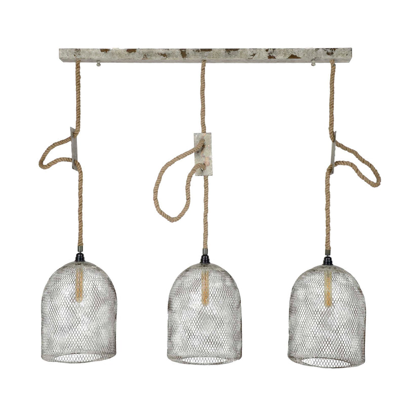 Trådnetlamper i patineret kobber - 30 cm