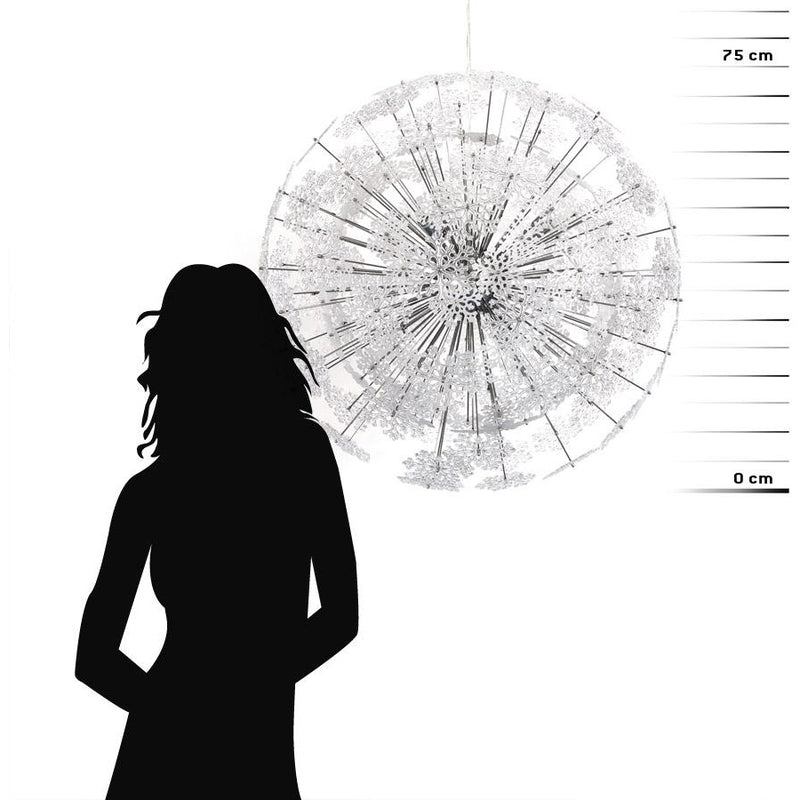 Snowflake loftslampe - Chrome