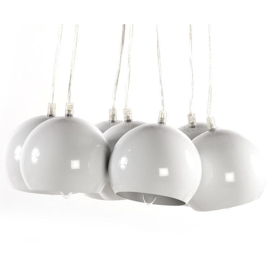 Eklektik loftslampe - Hvid