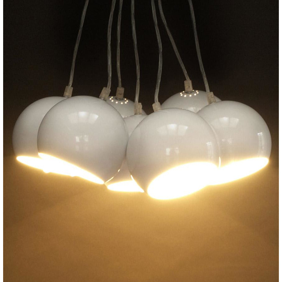 Eklektik loftslampe - Hvid