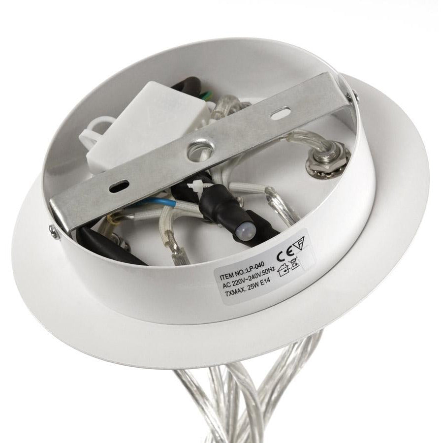 Eklektik loftslampe - Hvid