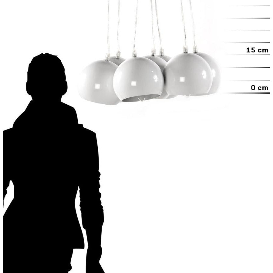 Eklektik loftslampe - Hvid