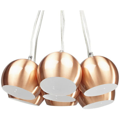 Skal Loftslampe - Kobber hvid