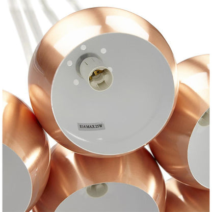 Skal Loftslampe - Kobber hvid