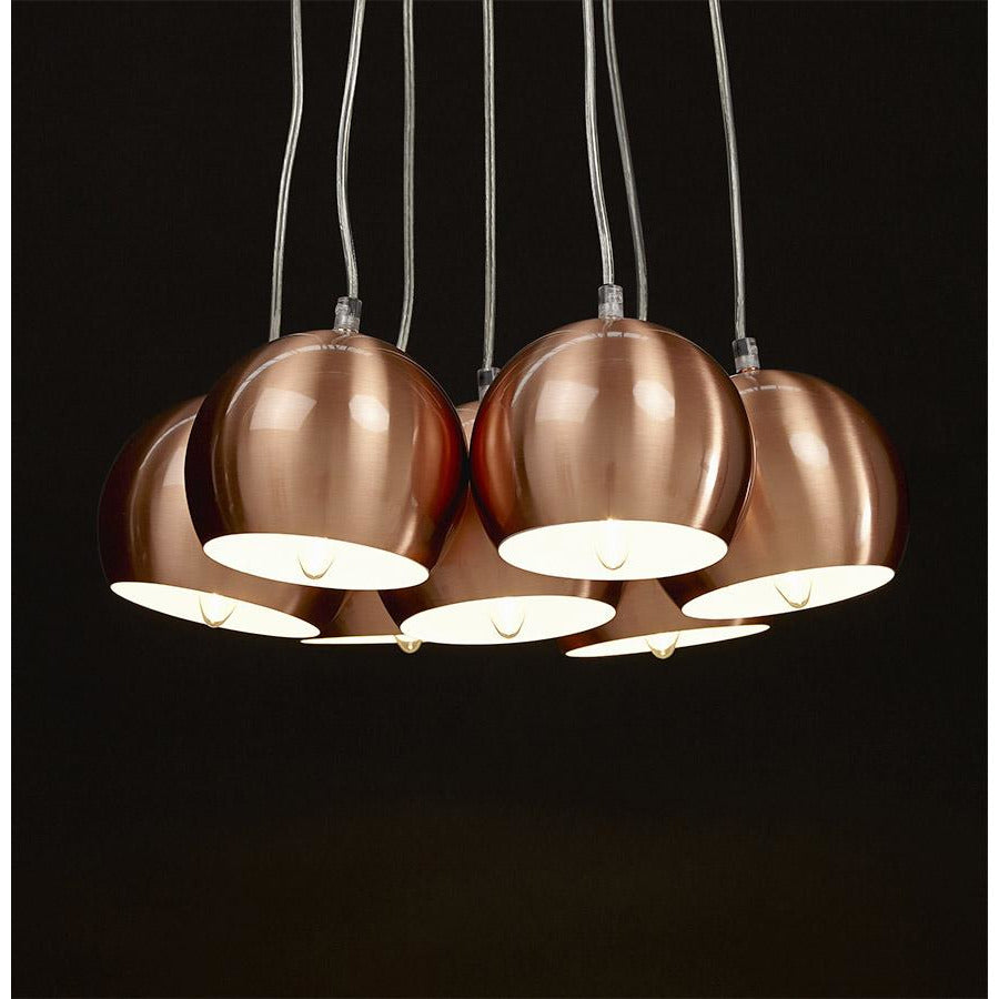 Skal Loftslampe - Kobber hvid