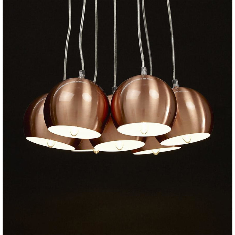 Skal Loftslampe - Kobber hvid