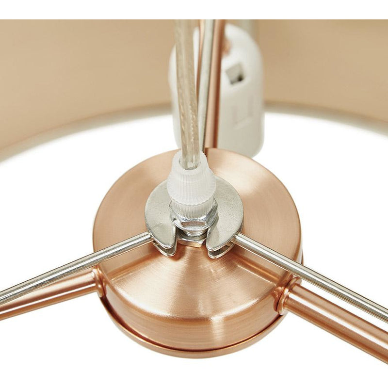 Tabora Loftslampe - Kobber hvid