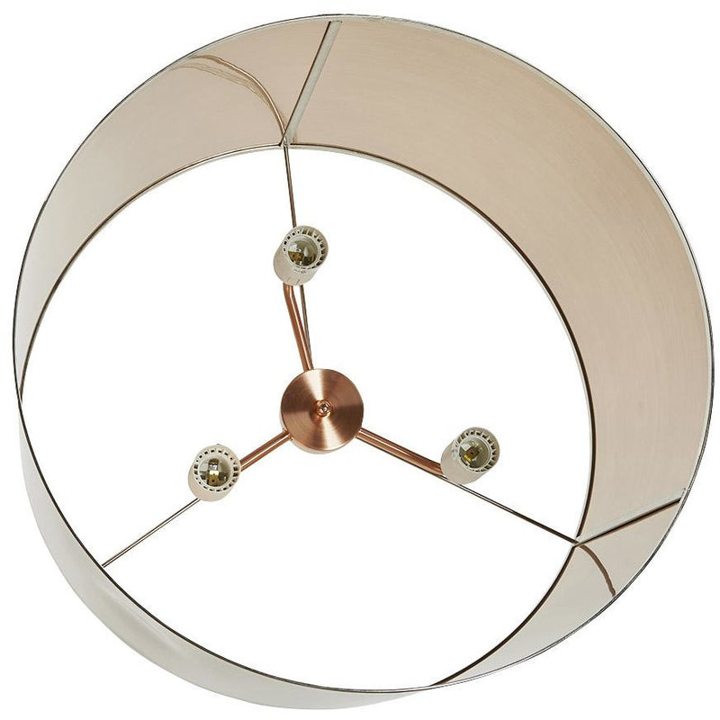 Tabora Loftslampe - Kobber hvid