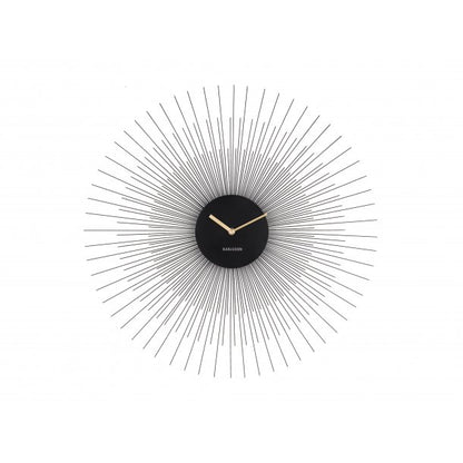 Karlsson Vægur - Peony large i sort