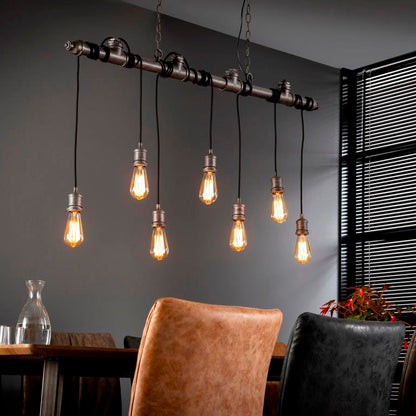 Industrilampe - 7 pærer