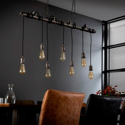 Industrilampe - 7 pærer