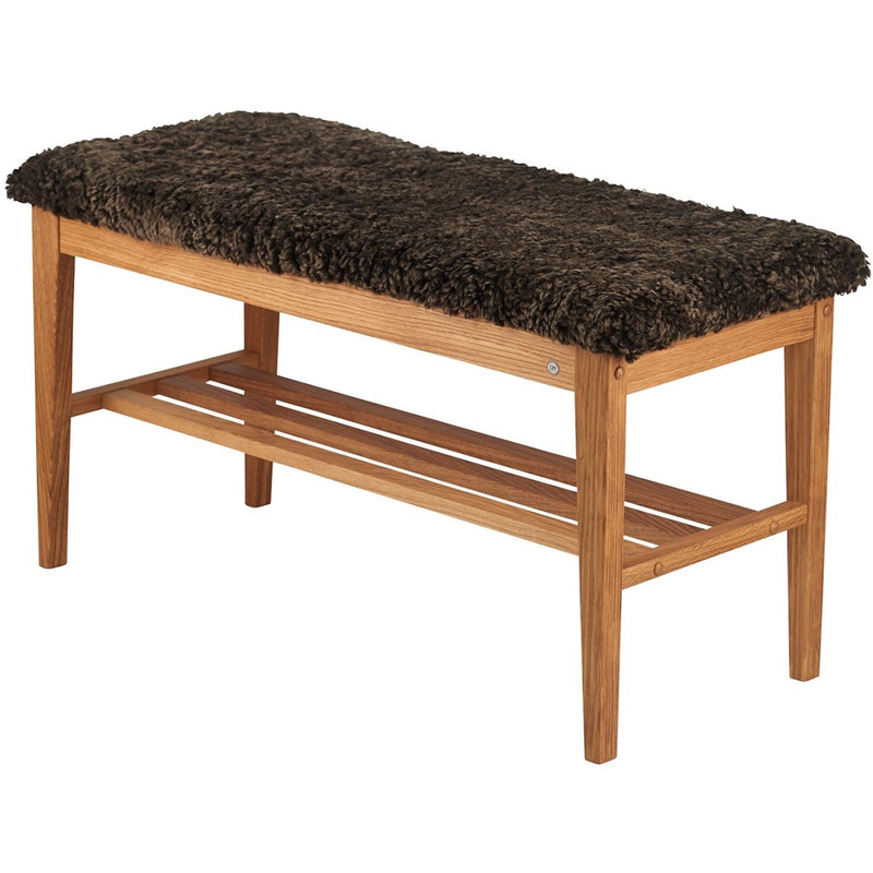 Nadja bænk i brun - 90 cm