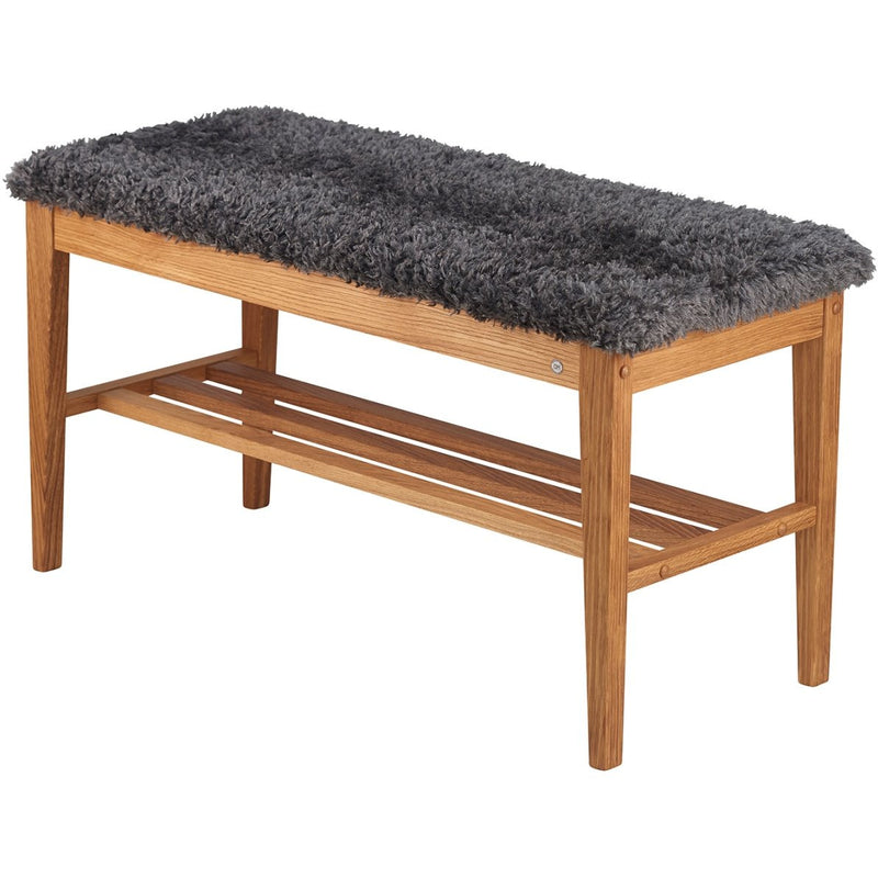 Nadja bænk i brun - 90 cm