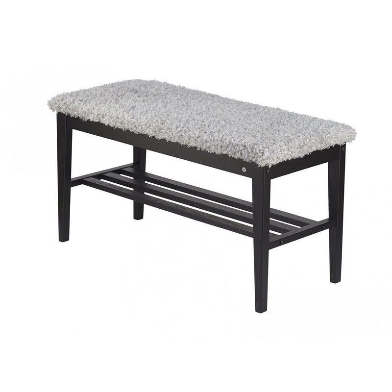 Nadja bænk i sort - 90 cm