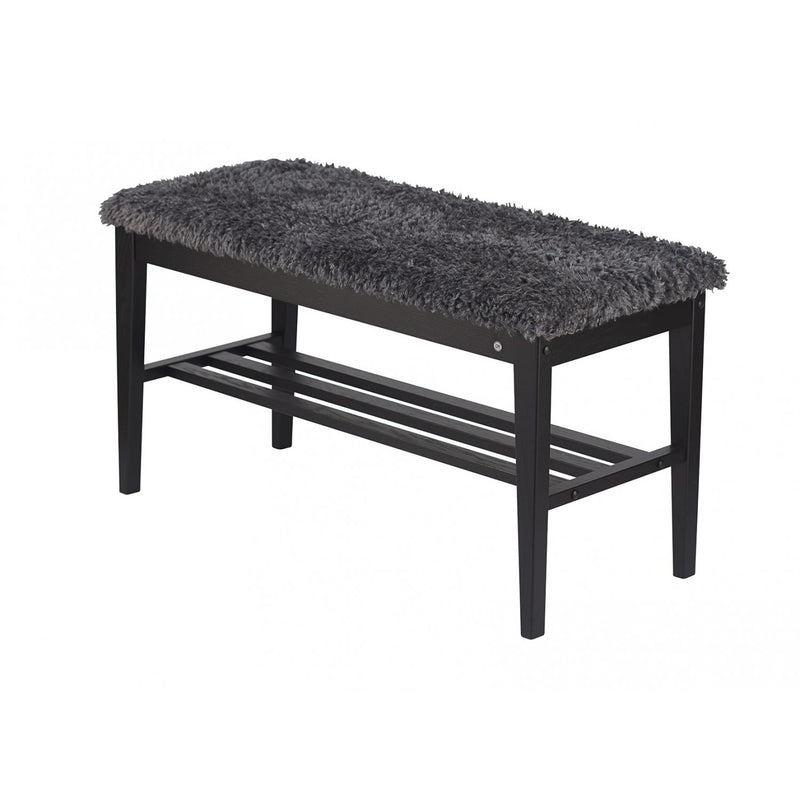 Nadja bænk i sort - 90 cm