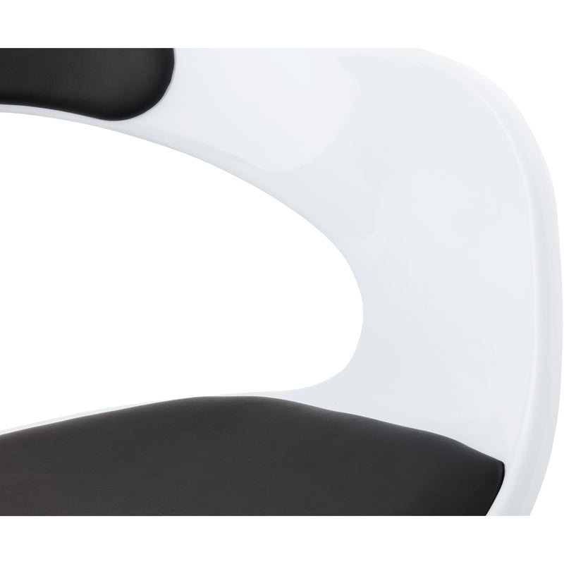 Felix kontorstol - Hvid / Sort