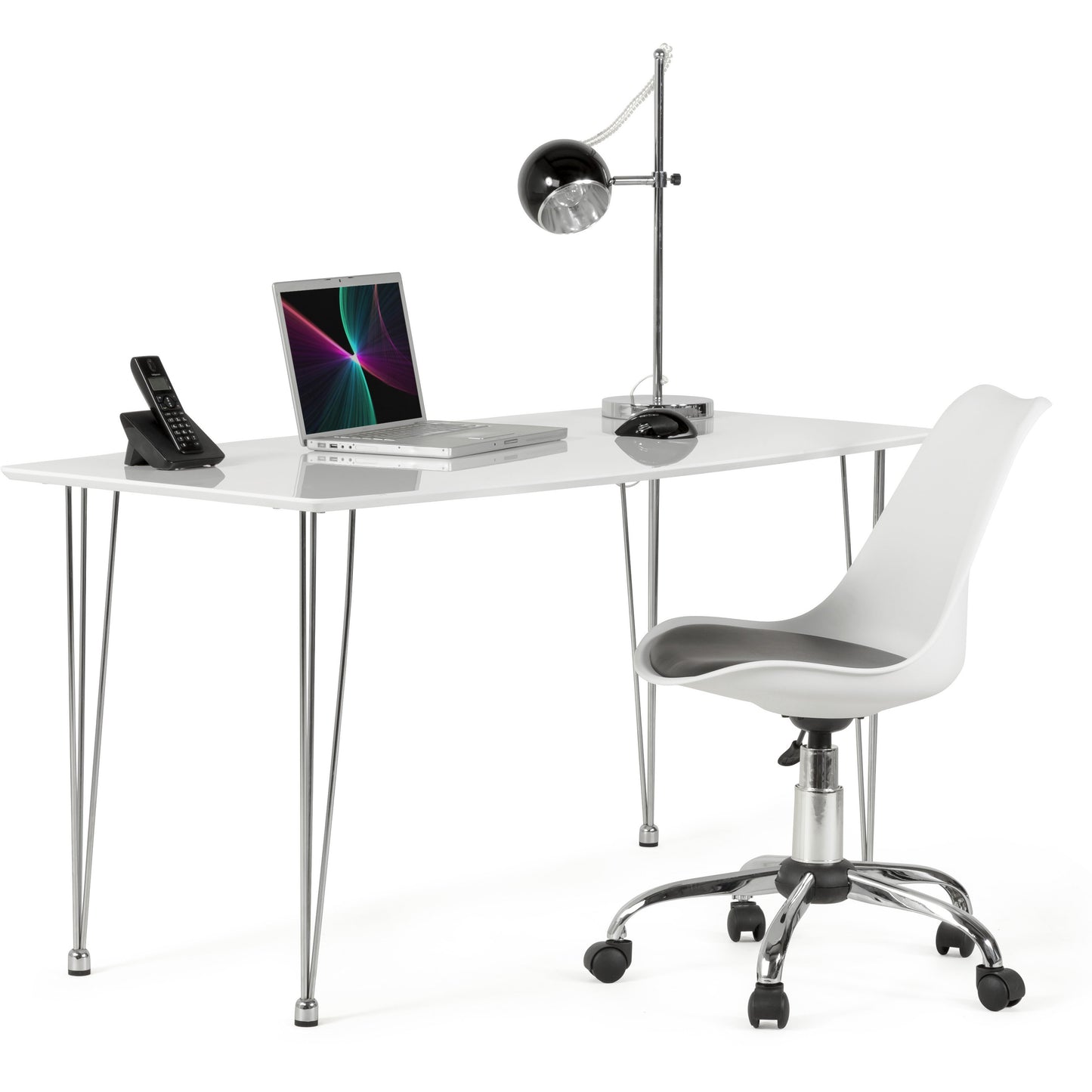 Edea Kontorstol - Hvid & Sort