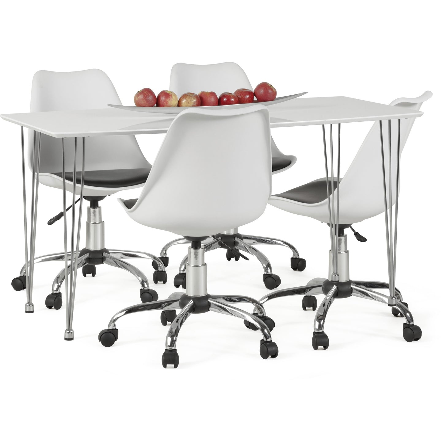 Edea Kontorstol - Hvid & Sort