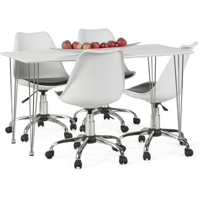 Edea Kontorstol - Hvid & Sort