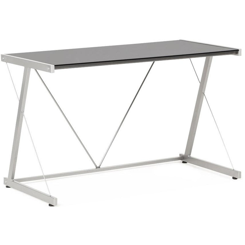 Sort skrivebord med glasplade TASTIERA