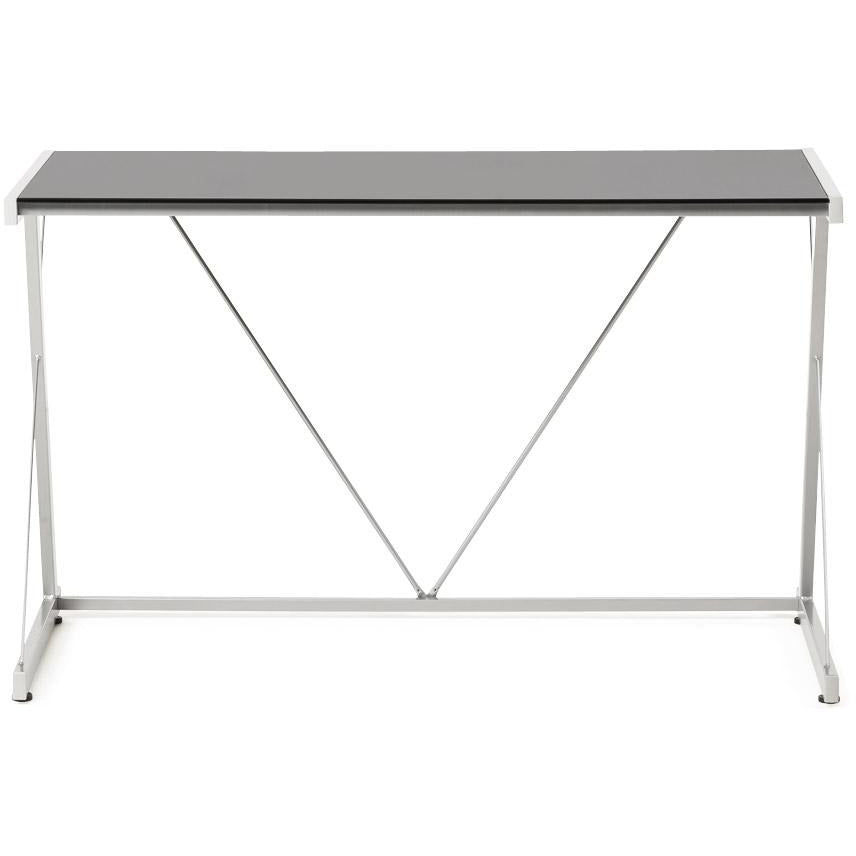 Sort skrivebord med glasplade TASTIERA